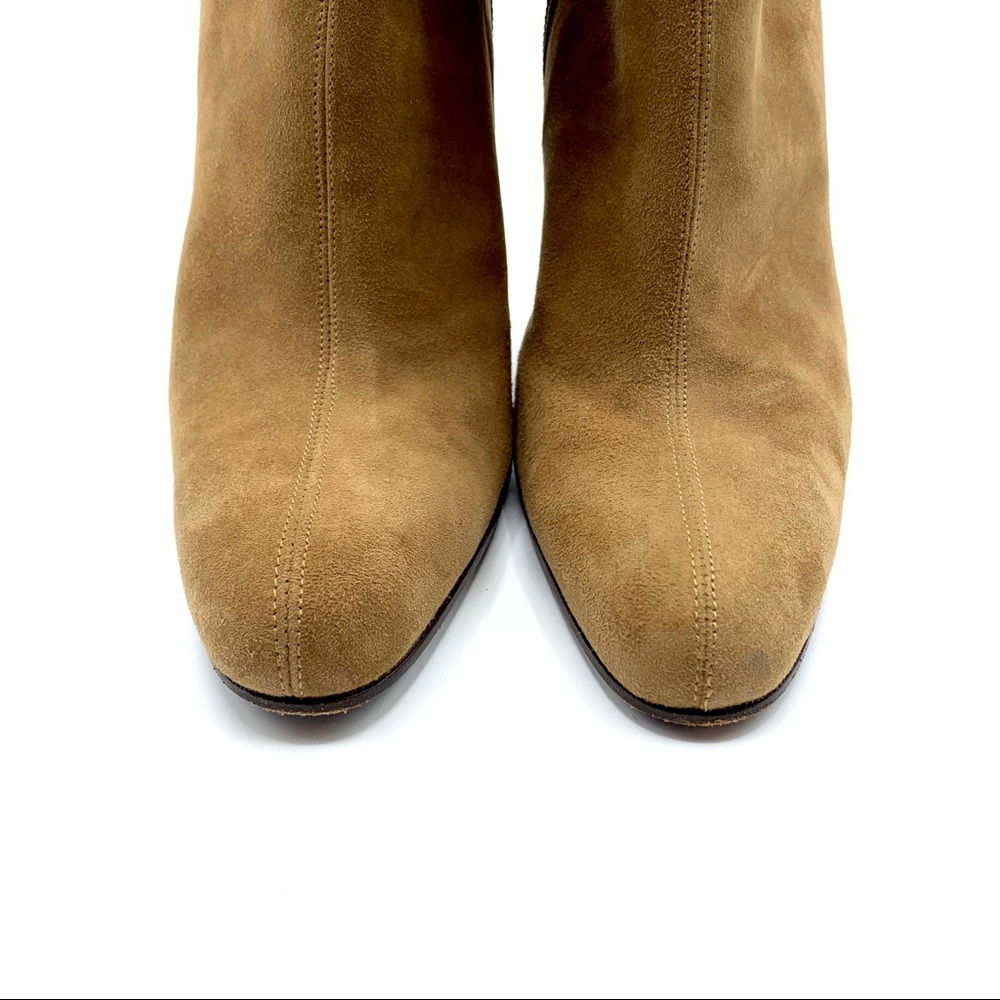 Patrick Cox Suede Booties With Mink Trim - image 6